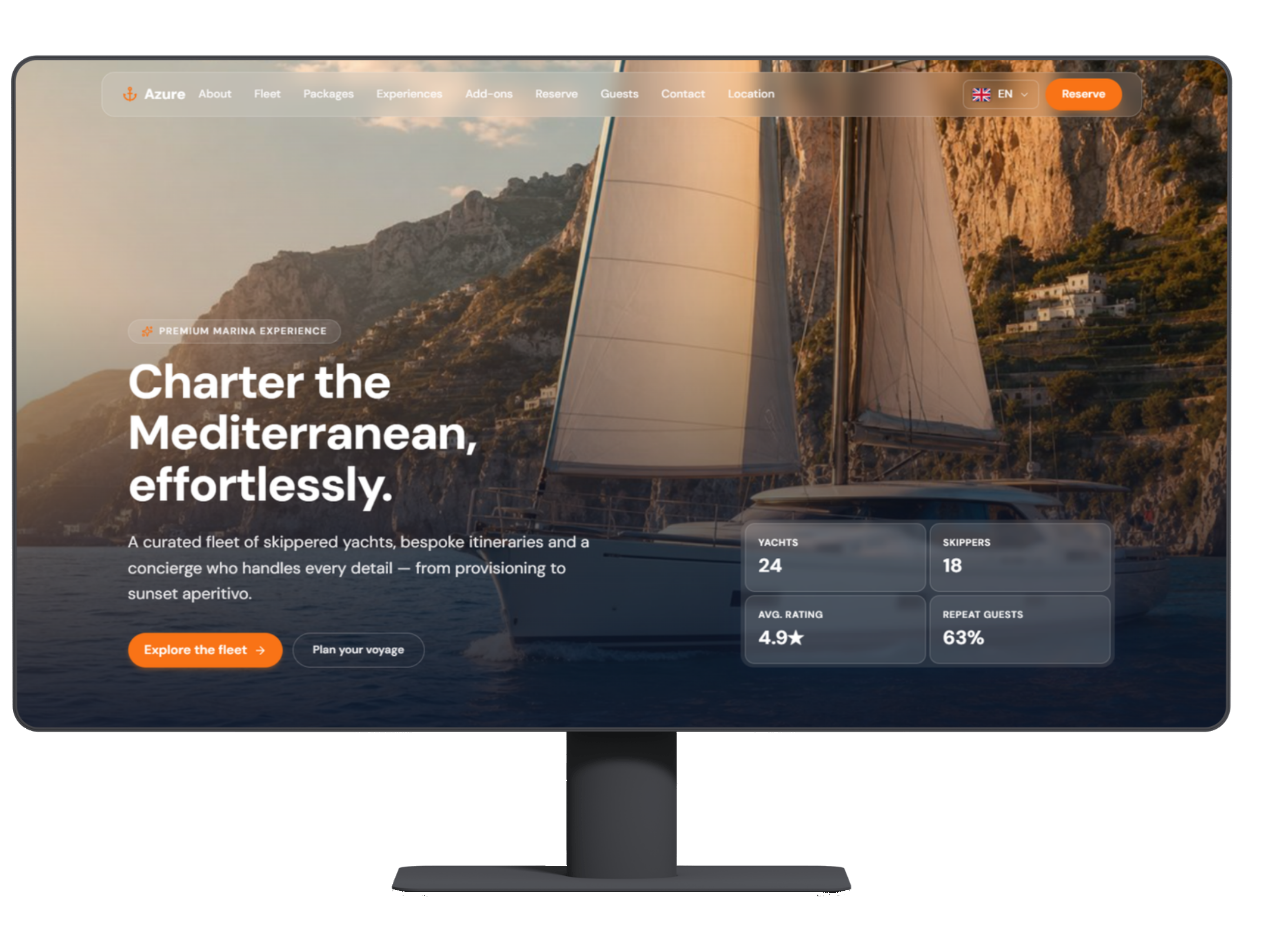 Nautilum Landing branded guest website