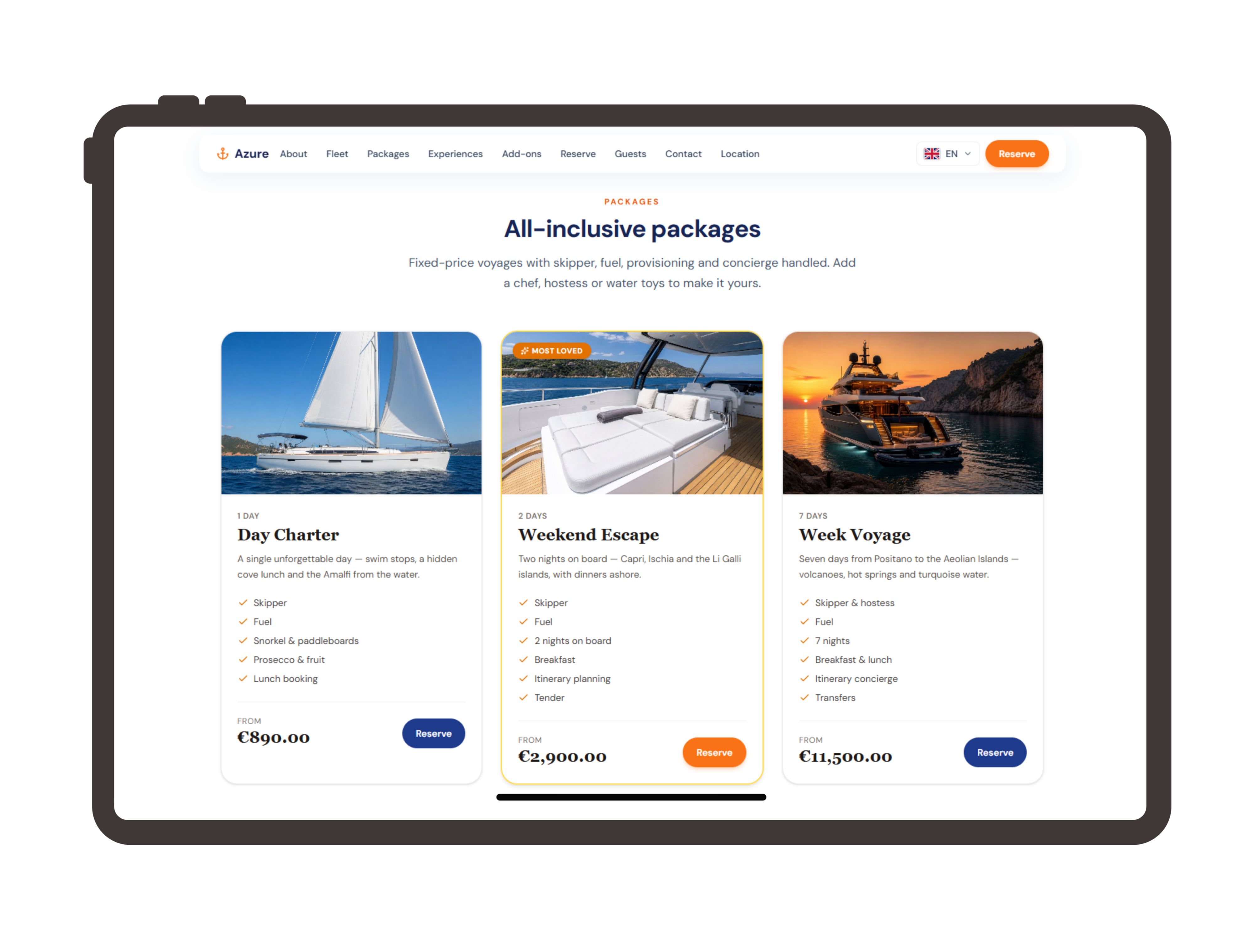 Packages and offers on Nautilum Landing