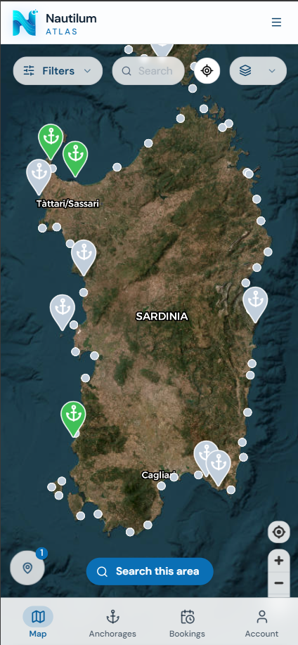 Browse marinas and services on the chart