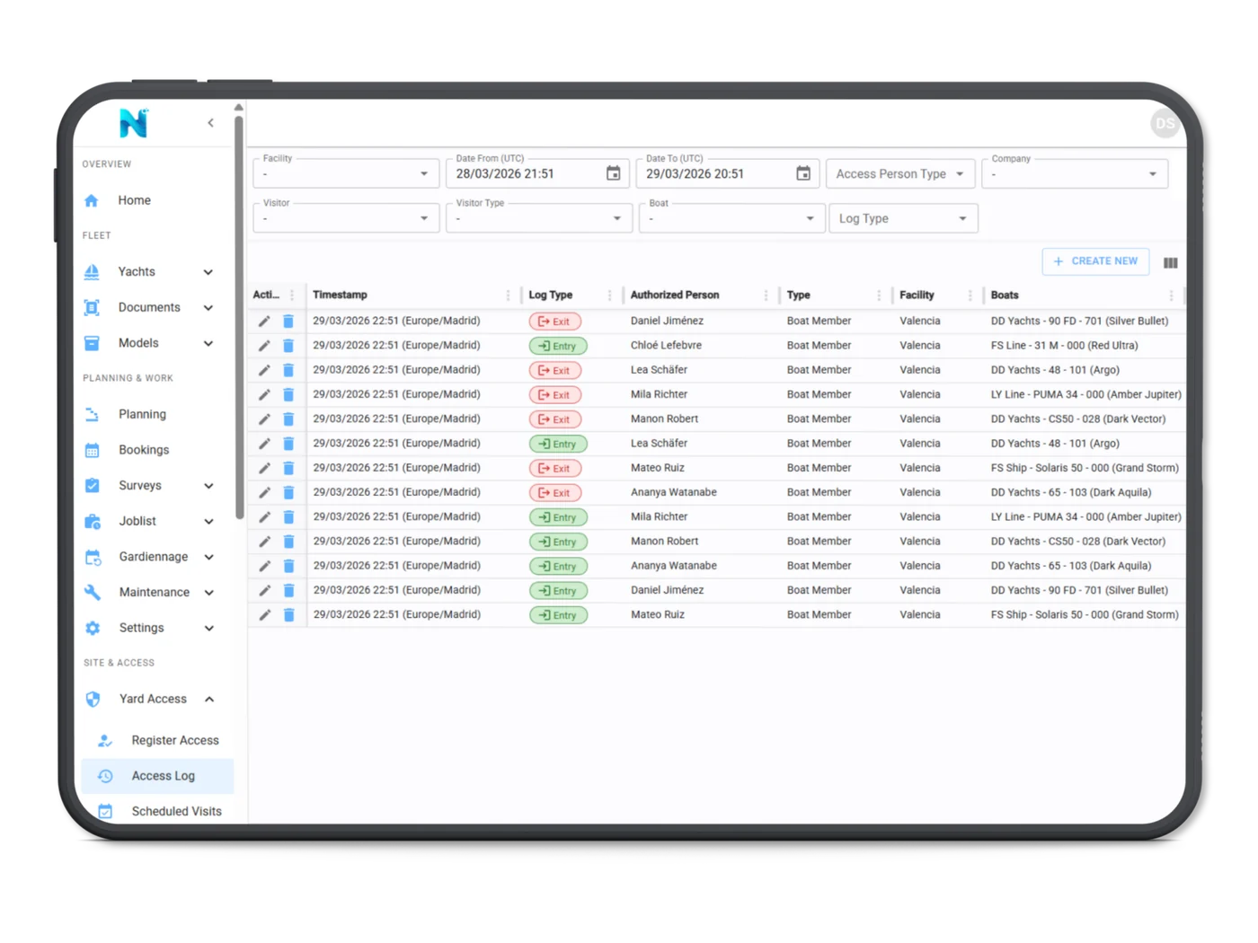 Yard Access module preview